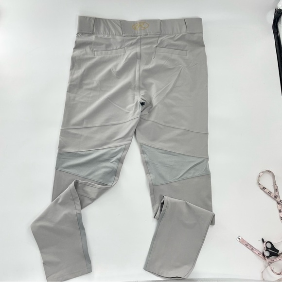 NWOT Men’s Rawlings Gold Collection Performance Baseball Pants Dry Fit XL Grey - Picture 12 of 16